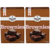 Bauckhof Bio Brownies, Glutenfreie Backmischung 2x400 g Pulver