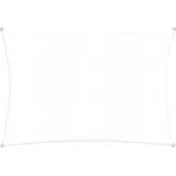 Lumaland Sonnensegel inkl. Befestigungsseile, 100% HDPE mit Stabilisator für UV Schutz, Rechteck 2 x 3 Meter weiß