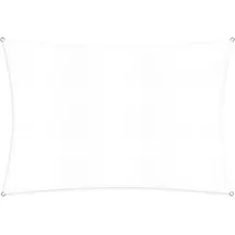 Lumaland Sonnensegel inkl. Befestigungsseile, 100% HDPE mit Stabilisator für UV Schutz, Rechteck 2 x 3 Meter weiß