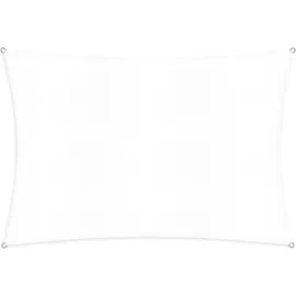 Lumaland Sonnensegel inkl. Befestigungsseile, 100% HDPE mit Stabilisator für UV Schutz, Rechteck 2 x 3 Meter weiß