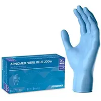 arnomed NITRIL BLUE 200er Nitrilhandschuhe blau, 200 Stück, Nitril, chemikalienbeständig, lebensmittelecht, Größe XL