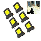 6 Stück 14 W LED Mini Taschenarbeitsleuchte Campinglaterne kompatibel mit 20 V für 21 V Elektrowerkzeug-Batterien, verstellbare Steckdose, tragbare Inspektionslaterne (6 Stück)
