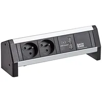 Bachmann DESK 2xUTE 1xUSB Charger GST18 schwarz