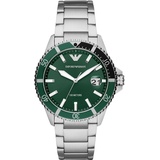 Emporio Armani Herrenuhr Edelstahl grün Herren