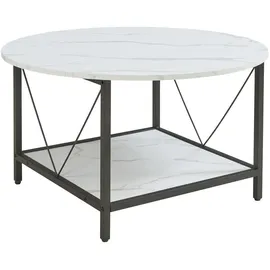 [en.casa] Filem Weiß Holz Ø80 x 46 cm