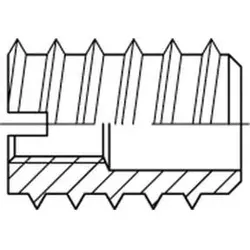 DIN 7965 Einschraubmuttern Messing M 5 x 20 Außendurchme