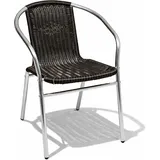 Mojawo Bistrostuhl 57 x 57 x 75 cm schwarz/silber stapelbar