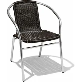 Mojawo Bistrostuhl 57 x 57 x 75 cm schwarz/silber stapelbar