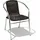 Mojawo Bistrostuhl 57 x 57 x 75 cm schwarz/silber stapelbar