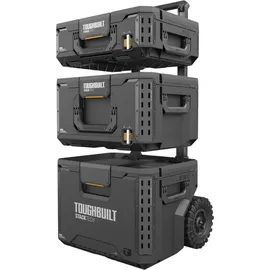 ToughBuilt StackTech TB-B1S3-B-70R Werkzeugkisten Set mit Rollen 3 tlg. IP65 86 x 56 x 40 cm - Schwarz