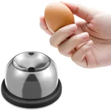 elalove Eierstecher Eipicker aus Edelstahl und Kunststoff Schwarz