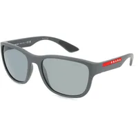 Prada Linea Rossa Sport PS 01US UFK5L0 grey rubber/grey mirror black
