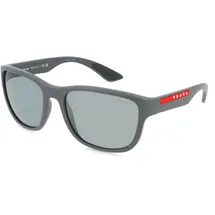 Prada Linea Rossa Sport PS 01US UFK5L0 grey rubber/grey mirror black