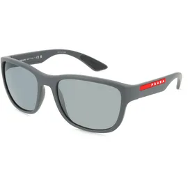 Prada Linea Rossa Sport PS 01US UFK5L0 grey rubber/grey mirror black