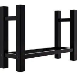 CLP Kaminholzregal Medya Metall 80 x 30 x 60 cm Schwarz