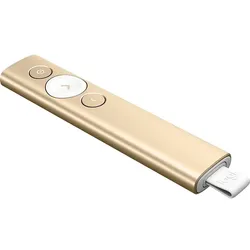 Logitech Spotlight Kabelloser Presenter - 30 m Reichweite - Vibration - Gold 910-004862