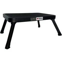 PROREGAL Tritthocker klappbar 18x47x32cm Traglast 150kg Stahl Matt Schwarz Hocker Klapphocker Falthocker Haushaltsleiter Trittleiter