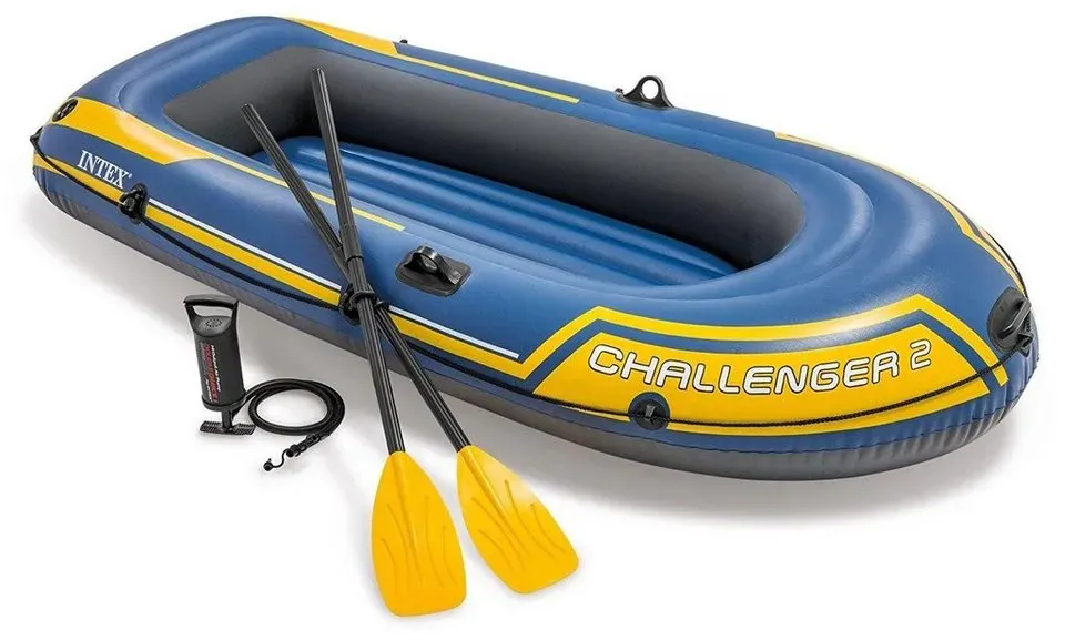 Intex Schlauchboot 68367NP Boot "Challenger 2" SET mit Paddel und Pumpe