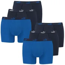 Puma Boxershorts 6er Pack weich atmungsaktiv sportlich Herren - Promo Boxer weiß|blau L