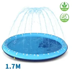 nobleza  - Hundepool mit Sprinkler für Hunde blau 1,7 m, 5 cm