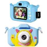 ZREE Kinder Kamera 1080P 2,0-Zoll-Bildschirm Kamera Kinder Kinderkamera (inkl. Selfie Digitalkamera Kinder Fotoapparat Kinder für 3-12 Jahre, Jungen und Mädchen Weihnachten Spielzeug) blau