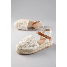 aniston shoes Plateau-Sandaletten Damen Beige/Braun 39