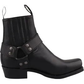 Sendra Herren Biker Stiefelette Schwarz - Schwarz - 42