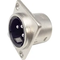 TRU Components 1408818 XLR-Steckverbinder Flanschstecker, Kontakte gerade Polzahl: 3