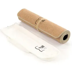 Yogamatte aus Kork 185 x 61 x 0,6 cm Nachhaltig & Rutschfest - ROLLHOLZ One Size