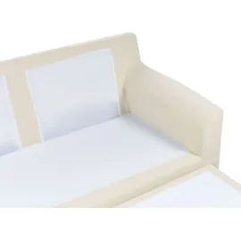 Beliani Ecksofa Hellbeige Polsterbezug L-Förmig Linksseitig Universal Traditionell Wohnzimmer - Beige/Schwarz