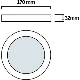 Gtv LED Deckenleuchte 1x 13W rund Aluminium