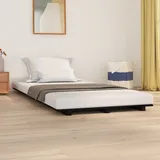 vidaXL Massivholzbett 200 x 200 cm Schwarz