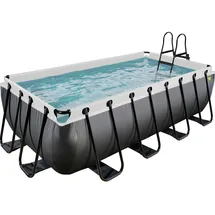 EXIT TOYS EXIT Black Leather Pool 400 x 200 x 100 cm inkl. Sandfilteranlage und Poolleiter