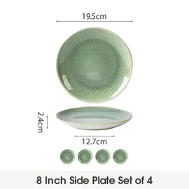 JIWOO Dessertteller Ø19,5 cm grün 4er Set