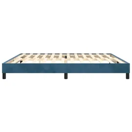 vidaXL Boxspringbettgestell Dunkelblau 200x200 cm Samt