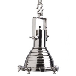 Casa Padrino Hängeleuchte Deckenleuchte Nickel Finish Industrial Design - Industrie Lampe Leuchte Industrieleuchte