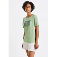 STREET ONE Damen, A323580 Shirt mit Schimmer-Print, Soft jade