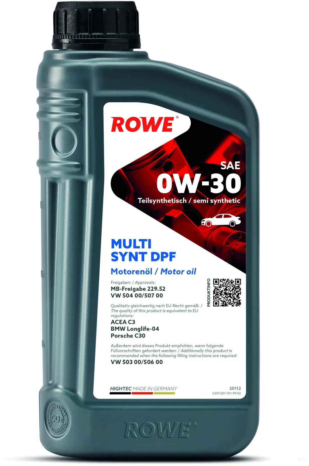 ROWE HIGHTEC MULTI SYNT DPF SAE 0W-30 (1 L) Motoröl Teilsynthetiköl  20112-0010-99