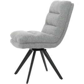 Mendler Esszimmerstuhl HWC-G66 Stoff hellgrau