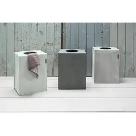 Brabantia - - Quick-Drop-Öffnung - Robuste Textilsack - Platzsparend - Der Deckel lässt sich zu Griffen ausklappen - Einfache Entleerung - Grau - 55 L- 29.5 x 54.0 x 50.5 cm