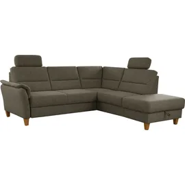Home Affaire Ecksofa »Palmera L-Form, B: 236 cm« optional Bettfunktion & Bettkasten, Federkern grün