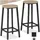 Tectake tectake® Set Barhocker Industrial Style, mit höhenverstellbaren Kunststofffüßen, Sitzhöhe 66 cm
