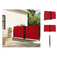 vidaXL Seitenmarkise Ausziehbar Rot 140x600 cm