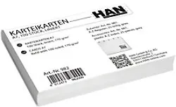 HAN Karteikarten A7 Weiß 7,4 x 12,9 x 10,5 cm 100 Stück