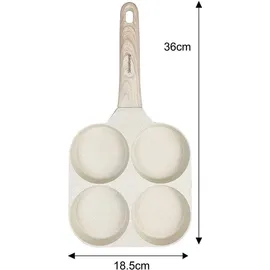 OEM Marmor Bratpfanne für Eier, 4 Abschnitte Klausberg KB-7823