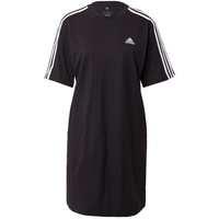 Adidas Essentials 3-Streifen Single Jersey Boyfriend T-Shirt-Kleid Black S