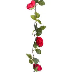 Kunstblume BOTANIC-HAUS "Rosengirlande", rot, B:12cm H:150cm T:12cm Ø:12cm, Kunststoff, Kunstpflanzen