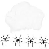 Toyvian Künstliche Spinne Halloween-spinnenspielzeug Dekoratives Spinnennetz Multifunktionale Requisite Festivalzubehör Einfache Installation Spannbare Spinnennetz-Requisite Geeignet Für i