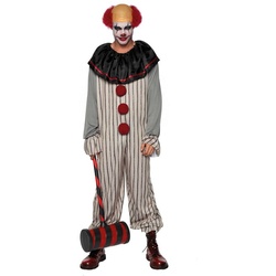 Leg Avenue Kostüm Benny Vice Clown, Es ist ein Horrorclown ... grau