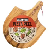 Chef Pomodoro Pizzaschieber – Pizzaschieber Holz (Akazienholz) – Pizzaschaufel - Pizzaschieber mit Holzgriff – Pizzaschieber für Pizzastein – Perfekt als Pizzabrett & Pizza Schieber – 44,5 cm x 30 cm